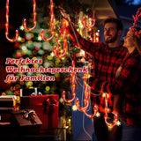 😍Outdoor Candy LED Cane Light Solar Powered ,Waterproof ,8 Modes (1 Set of 12)