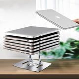 Adjustment folding height cooling rotating aluminum tablet stand