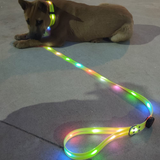 LED light-emitting dog collar traction rope chest strap size size universal