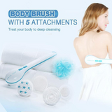 Body Brush with 5 Attachments(1 Set)
