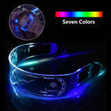 Colorful dazzling light science fiction glasses 2 pairs