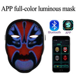 Full Color LED Luminous Mask Face Changing Mask Party Bar Props