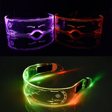 Colorful dazzling light science fiction glasses 2 pairs