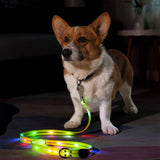 LED light-emitting dog collar traction rope chest strap size size universal