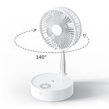 Retractable folding portable fan