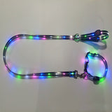 LED light-emitting dog collar leash chest harness waterproof charging