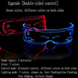 Colorful dazzling light science fiction glasses 2 pairs