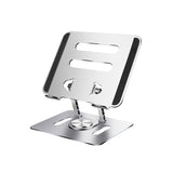 Adjustment folding height cooling rotating aluminum tablet stand