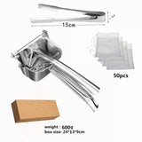 304 stainless steel manual juicer - complimentary (50 filter bags + 1 clip)