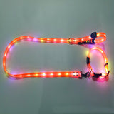 LED light-emitting dog collar leash chest harness waterproof charging